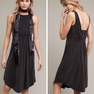 Anthropologie Moulinette Soeurs Black Lizzy Open Back Sleeveless Dress Sz.XL NWT